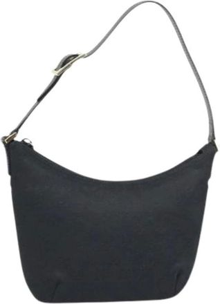 Gucci Pre-owned Shoulder Bags, female, Black, Size: ONE SIZE Pre-owned Vintage GG Canvas Hand Bag