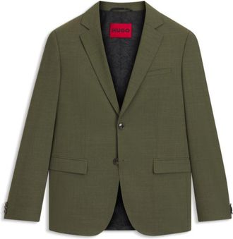 HUGO BOSS Extra-slim-fit suit jacket in performance-stretch dobby
