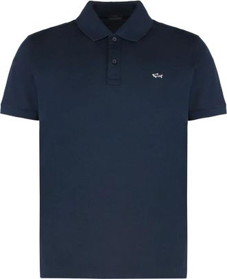 Paul & Shark Cotton Piqu&eacute; Polo Shirt - Heren - Polos - Blauw - 2XL - Katoen - Tops