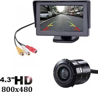 OEM Kit De C&aacute;mara De Visi&oacute;n Trasera Inal&aacute;mbrica De 4,3 Pulgadas - Visi&oacute;n Nocturna Hd - Resistencia Al Agua Ip68 - Alcance De 30 Metros - F&aacute;cil Instalaci&oacute;n