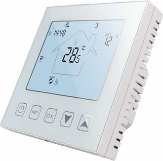 OEM Termostato Inteligente Wifi Ulisem Para Calefacci&oacute;n El&eacute;ctrica Por Suelo Radiante De 220 V - 16 A, Compatible Con Alexa Y Google Assistant, Con Sensor 