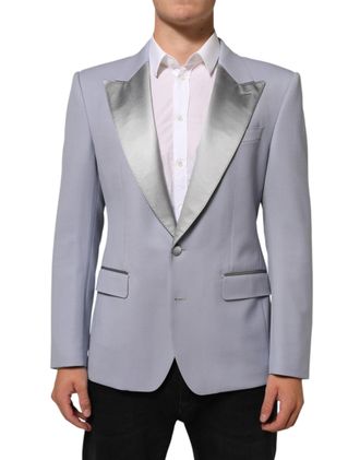 Dolce & Gabbana Gray Wool Sicilia 2 Buttons Men Suit Blazer 03+pl+se+wo