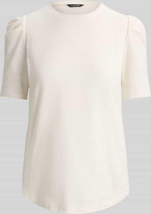 Lauren Ralph Lauren Regular Fit T-Shirt aus reiner Baumwolle in Ecru, Gr&ouml;&szlig;e XXL