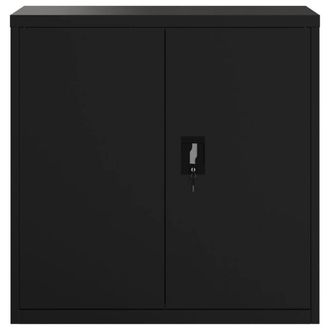 Berkfield Home Durable File Cabinet Black 90x40x90 cm Steel | Size: 90 x 40 x 90 cm