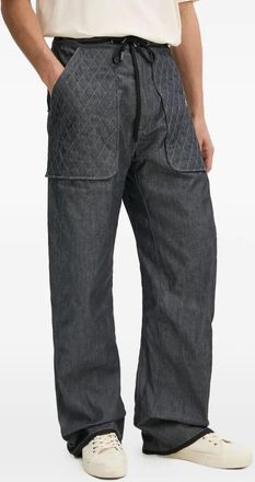 G-Star quilted trousers - men - Cotton/Recycled Polyester/Organic Cotton - 34/32 - Blue