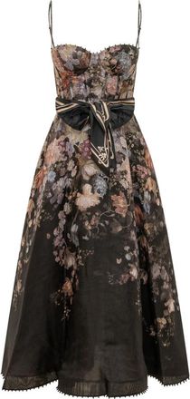 Zimmermann Valiant Midi Jurk - Dames - Casual kleedjes - Zwart - S - Kleedjes