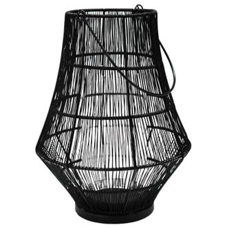 Ivyline Ivyline - Portofino Curve Wirework Lantern - Mild Steel/Glass - L31 x W31 x H40 cm - Black