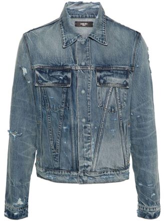 Amiri distressed-effect denim jacket - Blue