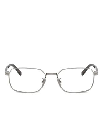 Prada rectangle-frame glasses - men - Metal - 55 - Silver