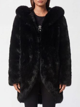 Philipp Plein Pelliccia oversize in volpe con cappuccio e lunghezza al ginocchio