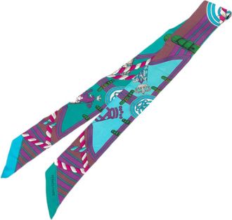 Hermès Foulard Twilly Grande Tenue in seta 1999-2007 - Blu