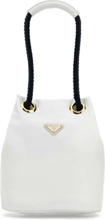 Prada White Mariner Bucket Bag