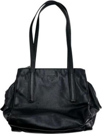 Prada Pre-owned Shoulder Bags, female, Black, Size: ONE SIZE Pre-owned Leather prada-bags