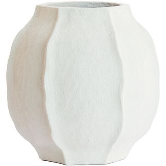 Light & Living Vasija Light & Living Saphira De Piedra Con Acabado Mate Blanco