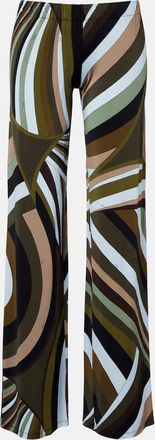 Pucci Printed satin jersey wide-leg pants