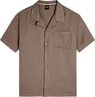 BOSS Camicia con taschino - Marrone
