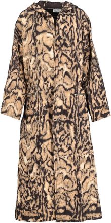 Gianfranco Ferre Gewatteerde jas met luipaardprint - Beige
