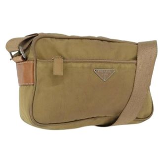 Prada Pre-owned Vintage Nylon Cross Body Bag - Dames - Pre-owned - Beige - Maat: ONE Size Nylon
