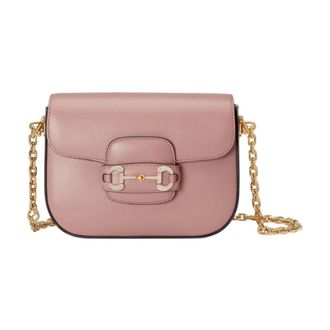 Gucci Shoulder Bags, female, Pink, Size: ONE SIZE Horsebit 1955 Mini Bag