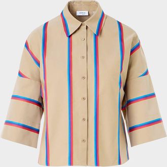 Akris Multi-Striped Cotton Shirt