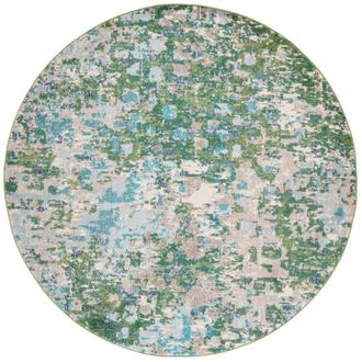 Safavieh Alfombra contempor&aacute;neo de polipropileno verde/azul, 152 cm