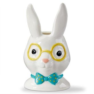 Tag Eclectic Fun Rabbit Earthenware Vase White Multi 4.1 x 3.64 x 7.7 in at Nordstrom