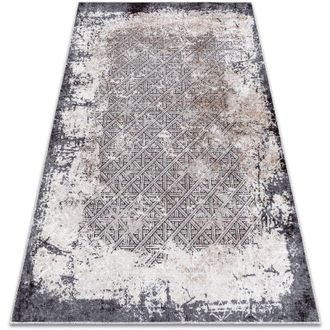 RugsX Rugsx - Alfombra Lavable Miro 51864.804 Vintage, Enjerado Antideslizante - Gris Grey 160x220 Cm