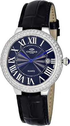 Oniss ON3322-L Quartz Crystal Black Dial Ladies Watch ON3322-L/BK