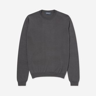 Oliver Sweeney Mens Cosford Charcoal - Grey Wool - Size X-Large