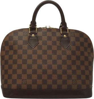 Louis Vuitton Alma Brown Canvas Handbag (Pre-Owned)