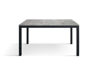 Konte Design Mesa de madera acabado gris, estructura de metal antracita 110x68