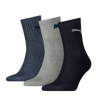 Puma Calzettoni PUMA Unisex corti (confezione da 3), Abbigliamento, Blu, 35-38