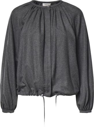 ottod'Ame Blusa con cuello fruncido y botones - Blouses & Shirts - Mujer - Gris - M