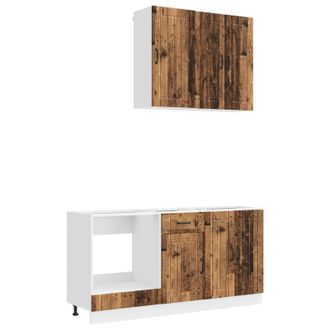 vidaXL Unidad De Cocina Lucca 5 Uds. Madera Envejecida Vidaxl