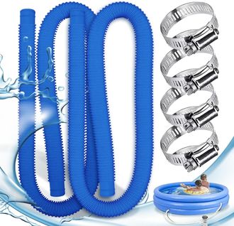 OEM Paquete De 2 Mangueras Para Piscina, Manguera De 32 Mm Para Piscina, Manguera Para Aspiradora De Piscina Con 4 Abrazaderas Met&aacute;licas, Manguera Para Bo