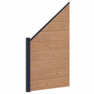 vidaXL Conjunto De Valla 95 X 180 Cm Wpc Y Aluminio Marr&oacute;n Vidaxl