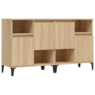 Berkfield Home Sideboards 2 pcs Sonoma Oak 60x35x70 cm Engineered Wood in Light Tan | Size: 60 x 35 x 70 cm