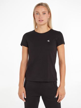 Calvin Klein Jeans T-Shirt »CK EMBROIDERY SLIM TEE« mit gesticktem CK Logo auf der Brust