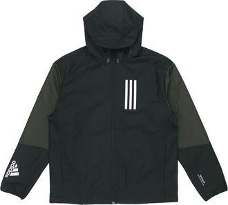 adidas WND Casual Sports hooded Windproof Jacket Black GF4023