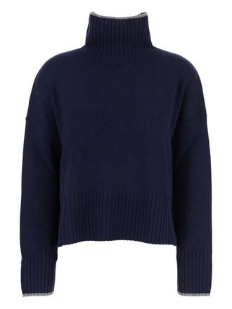 Pinko merino-wool high-neck sweater - Blue
