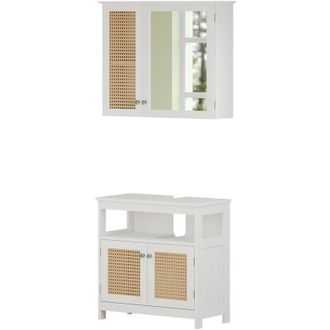 Vicco Conjunto De Muebles De Ba&ntilde;o Rosario, Blanco, 2 Piezas