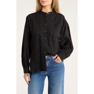 Buck Mason Heirloom Cotton Poplin Button-Up Shirt in Black at Nordstrom Rack, Size X-Large