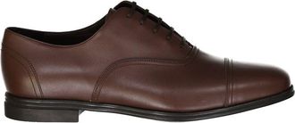 Ferragamo Brown Leather Oxfords And Mens Derbies