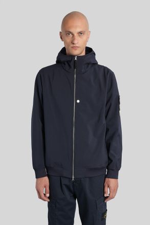 Stone Island Casual Jacket In Blue Polyester