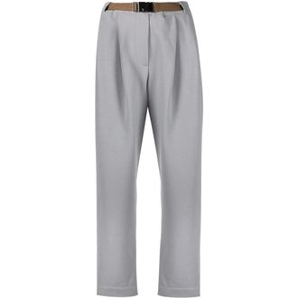 Brunello Cucinelli Womens Cloudy Gray Pleated Trousers, Size 44