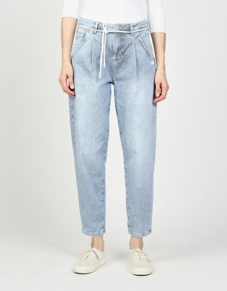 Gang Ankle-Jeans GANG 94SILVIA JOGGER, Damen, Gr. 31, N-Gr, washed down stripes, Denim/Jeans, Obermaterial: 98% Baumwolle, 2% Elasthan, Ballonform 7/8-L&auml;ng