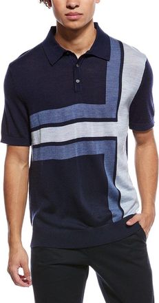 Ted Baker Intarsia Wool-Blend Sweater Polo Shirt
