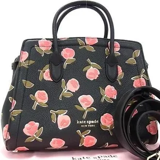 Kate Spade New York Black Leather Handbag Shoulder Bag Tote Bag (Pre-Owned)