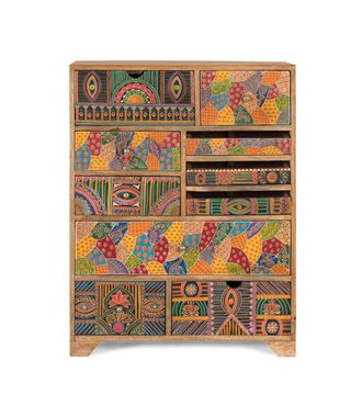 Giner&Colomer Aparador alto fabricado en madera maciza de mango 90 cm alto