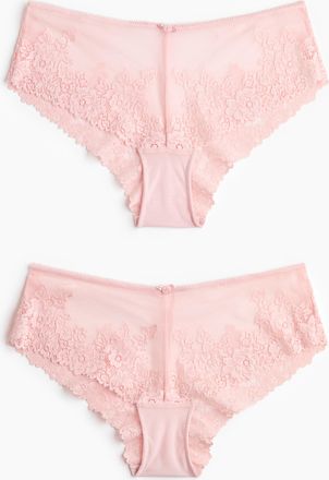 H&M 2er-Pack Hipster aus Spitze - Pink